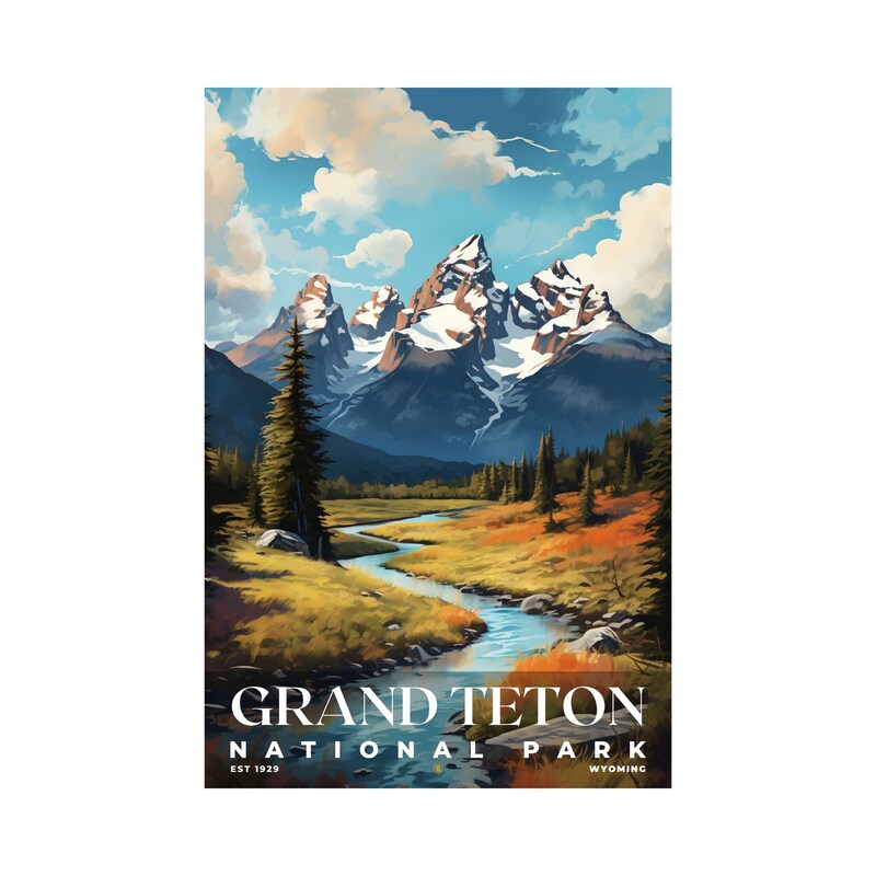Grand Teton National Park Poster, Travel Art, Office Poster, Home Decor | S6